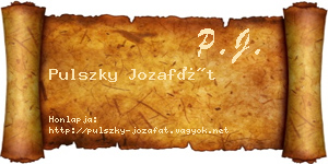 Pulszky Jozafát névjegykártya